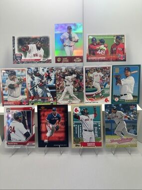 David “Big Papi” Ortiz/Manny Ramirez Red Sox lot of 12